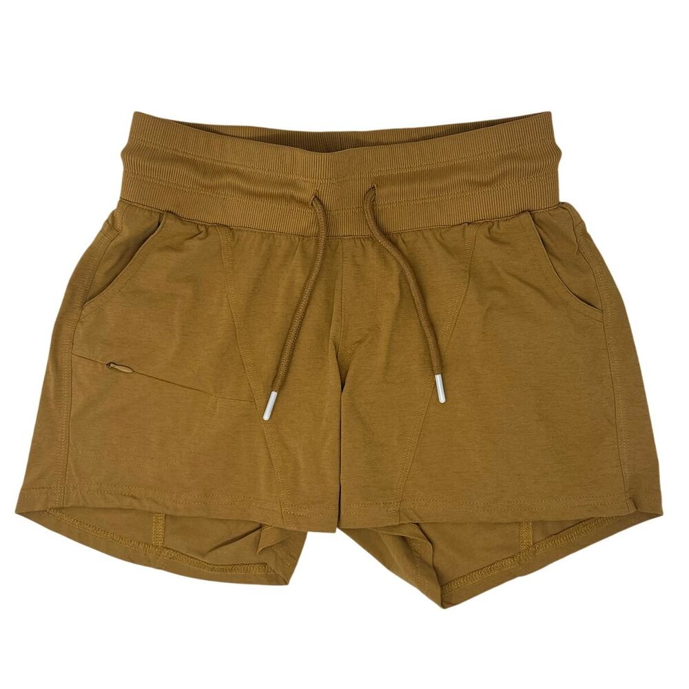 Zyia Active Sporty Outdoor Canyon Shorts in Mustard Yellow - Picture 1 of 3